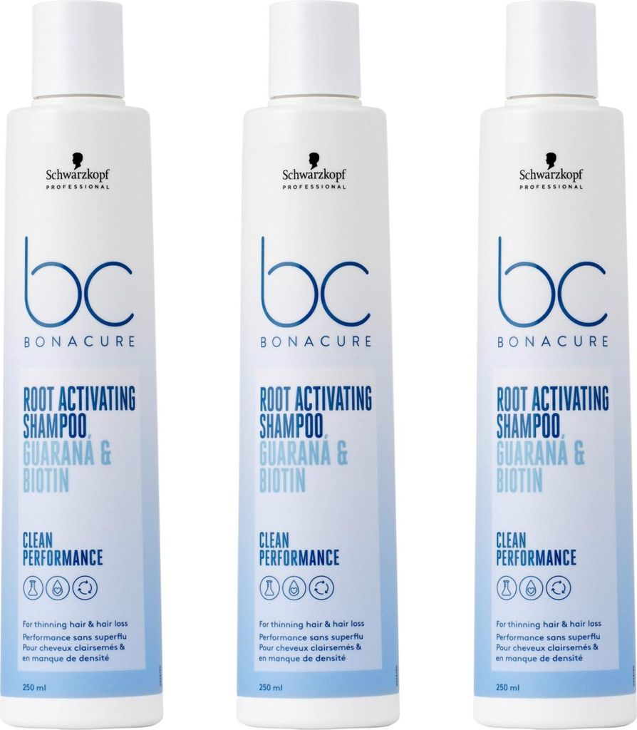 Bonacure Root Activating Shampoo 3x250 ml