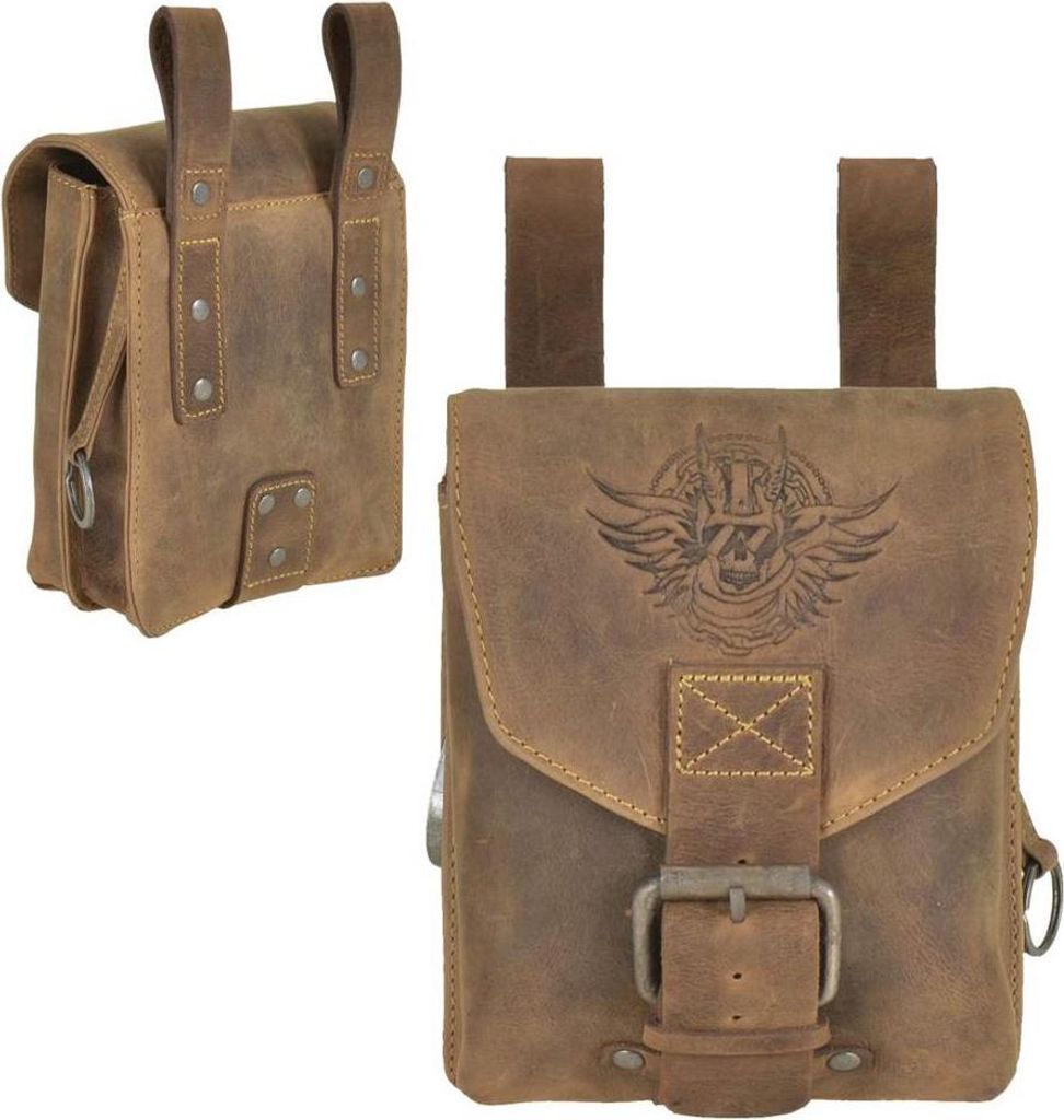 Greenburry Vintage Biker Leather Belt Bag Waist Bag 1754HM, Zdjęcie produktu 