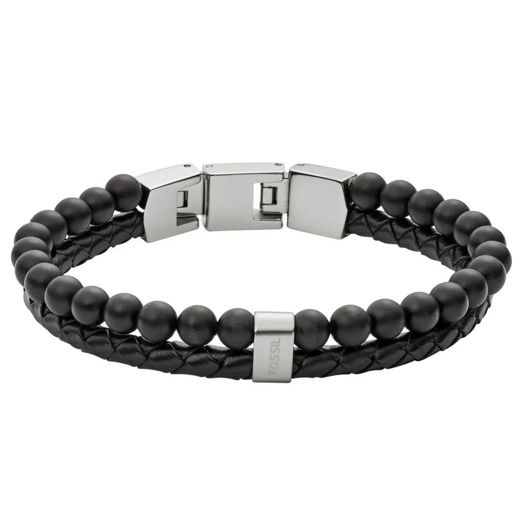 Bracciali in pelle Fossil Silver Collection Vintage Casual - uomo