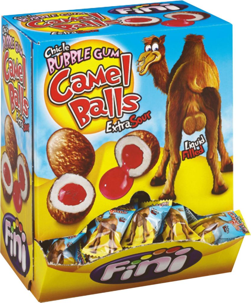 Fini Bubble Gum Camel Balls 200 Pack (6 x 940g) Produktbild 