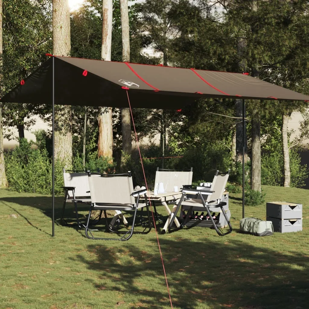 Toile de Tente de Jardin ZMH Tarp Imperméable Marron 451x420 cm