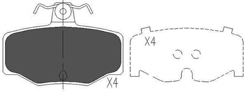 KAVO PARTS Bremsbeläge Satz Hinten Bremsklötze für NISSAN ALMERA II Hatchback (N16) KBP-6511