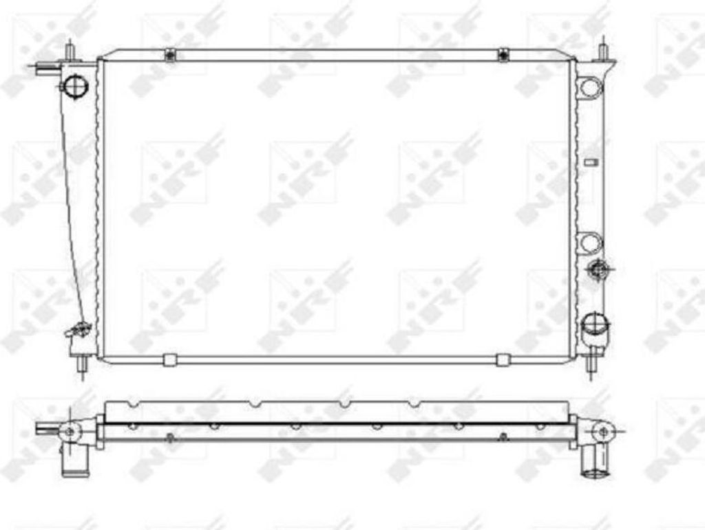 Kühler Motorkühlung Kühlrippen gelötet 650 - 438 mm Alu NRF für u.a. HYUNDAI H-1