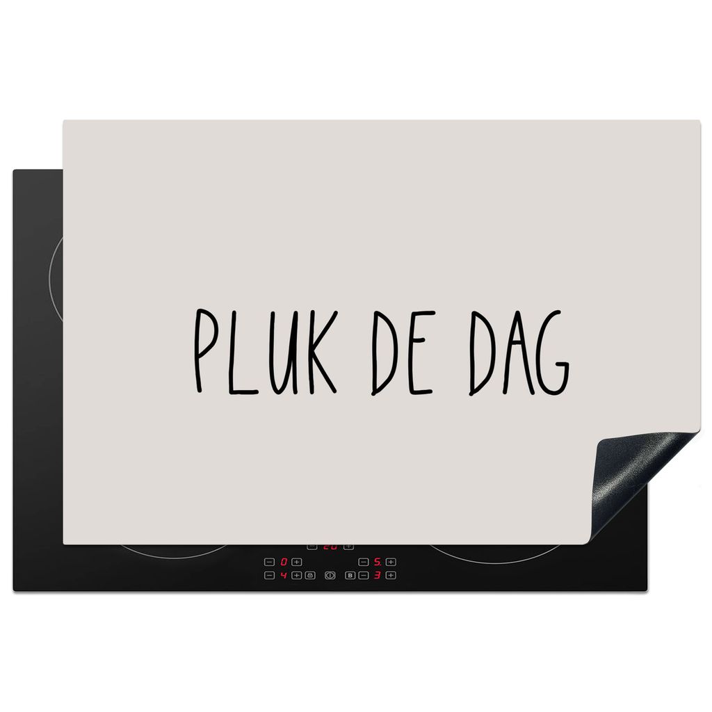 KitchenYeah Herdabdeckplatte Text - Zitate - Carpe Diem - Nutze den Tag , 76x51cm, Küche Deko, Glaskeramikkochfeld Herdabdeckung, Abdeckplatte f...