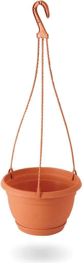 ProsperPlast Terrakotta Blumentopf zum Aufhängen mit Haken 4,5 Liter Polnische Produktion