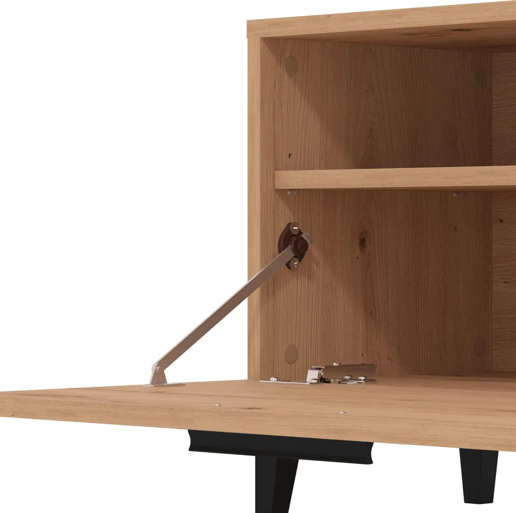 Set Ingresso Design Moderno Industrial 67cm Specchio e Contenitore - 4