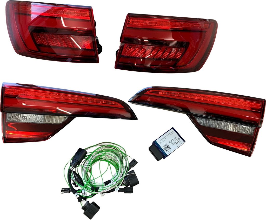 Original SET LED Rückleuchten dynamischer Blinker + Adapter für Audi A4 B9 Avant