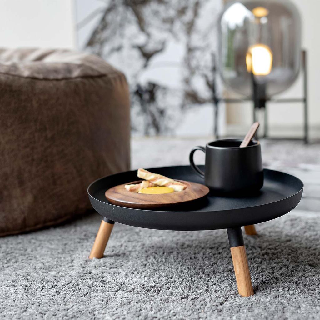 Yamazaki Beistelltisch Dekoschale Schale 32cm Obstschale nur 13cm hoch schwarz