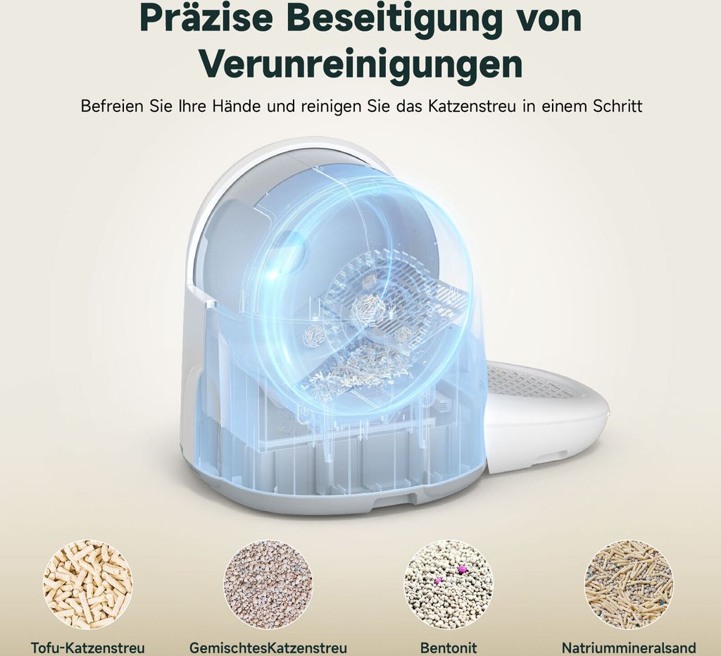 Amicura Cura 2 Selbstreinigende Katzentoilette, 65L, mit Produktbild 6