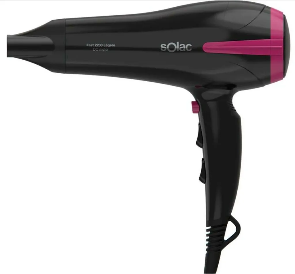 Sèche-cheveux puissant 2200W Solac SH7091FAST pour un séchage rapide