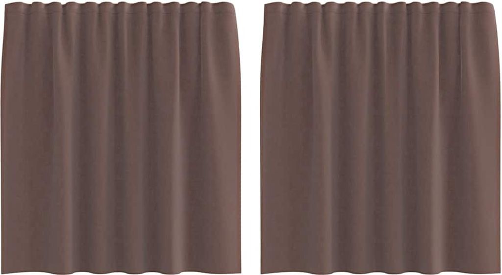 vidaXL Voile Vorhänge mit Lasche 2 Stk. Braun