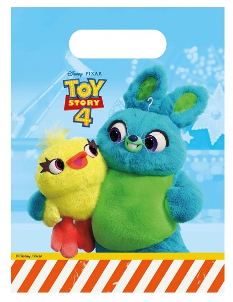 6 Toy Story 4 Geschenktüten 16 x 23cm