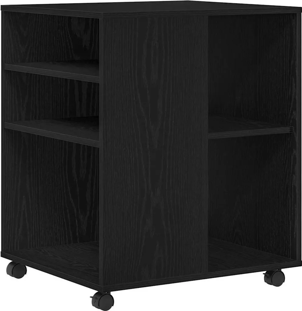 Mobile Basso Rovere Nero 60x53 cm - Arredo Ufficio e Living Minimal