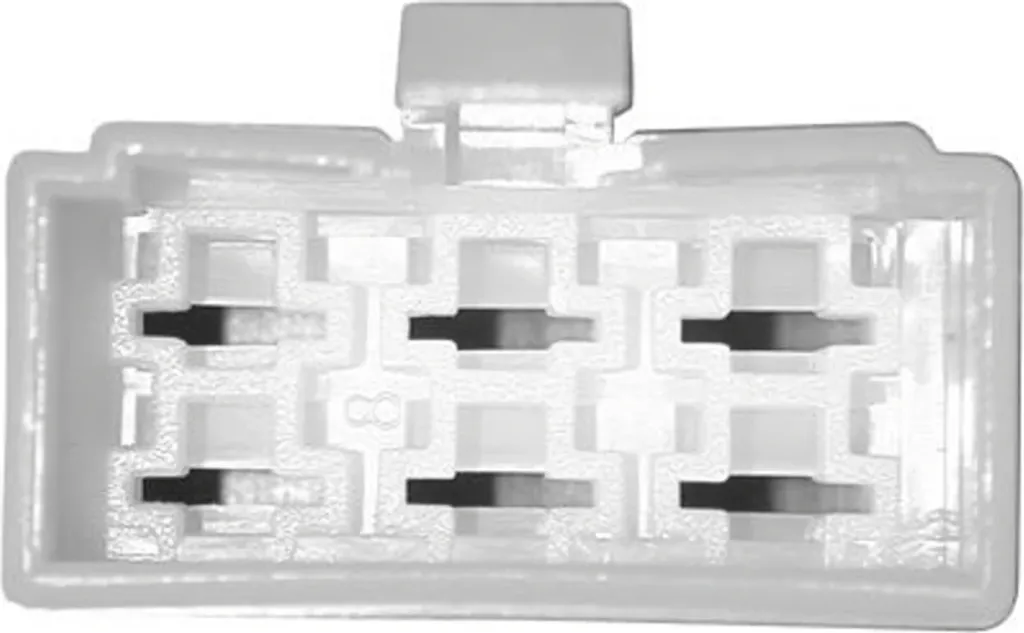 Dze 6831 Connettore Femmina 6 Vie Rettangolare con Linguetta e Faston