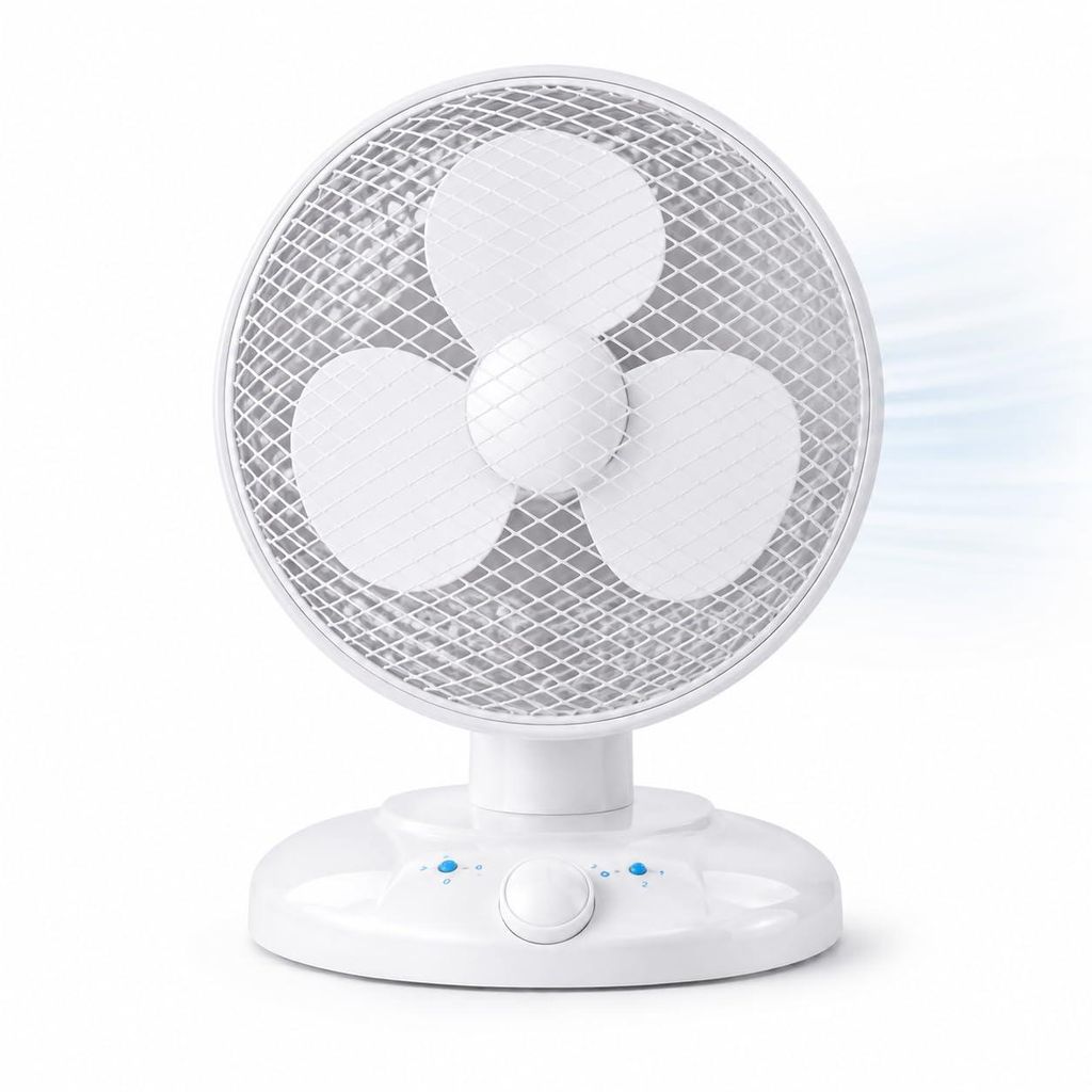 Stolný ventilátor s osciláciou 90° – Tichý ventilátor s 3 Obrázok produktu 