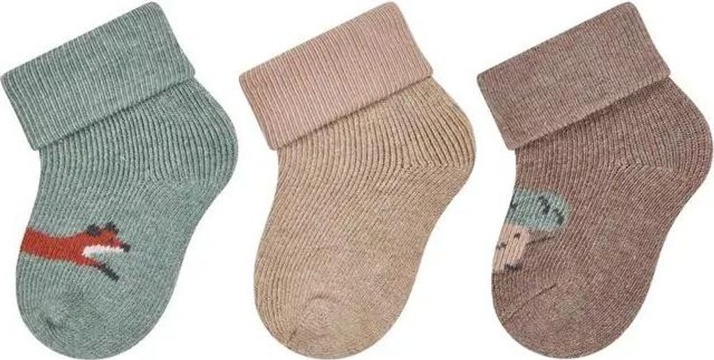 Sterntaler Erstlingssocken 3er Pilz beige