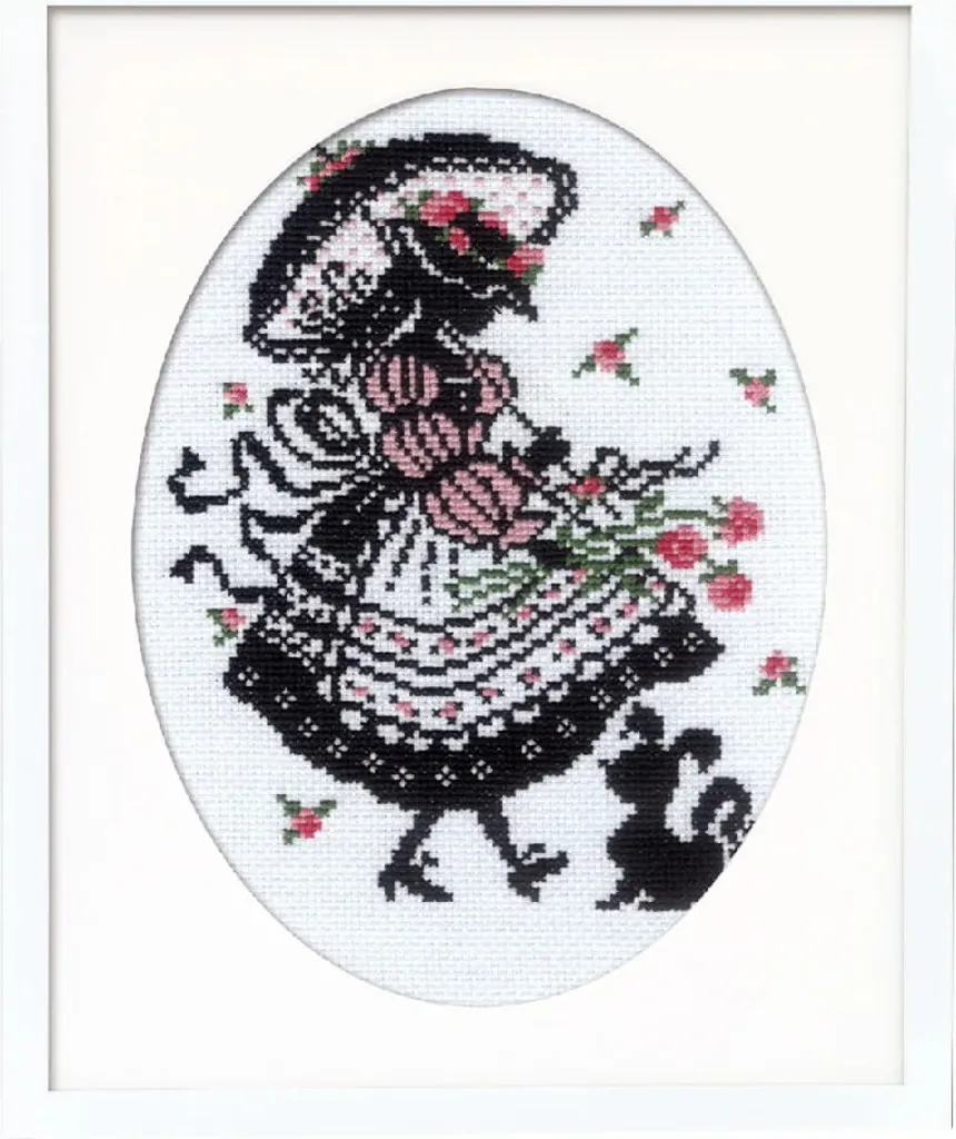 Kit Broderie Olympus Japonais 29cm Motif Robe Manches Bouffantes Chic