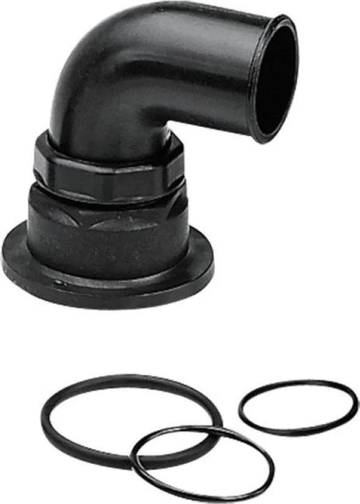 Nuova Rade Ercole Sogliola Winkelstück 90° Schwarz 50 mm Schwarz 50 mm