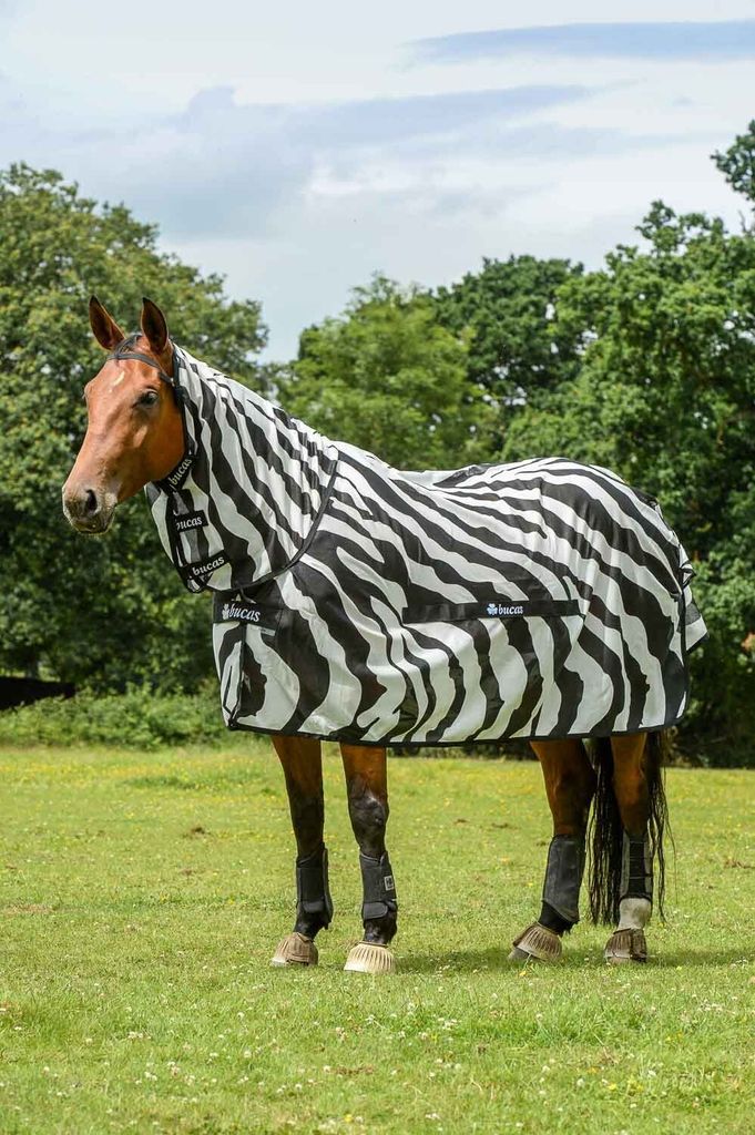 Bucas Fliegendecke Buzz-Off Full Neck Zebra Produktbild