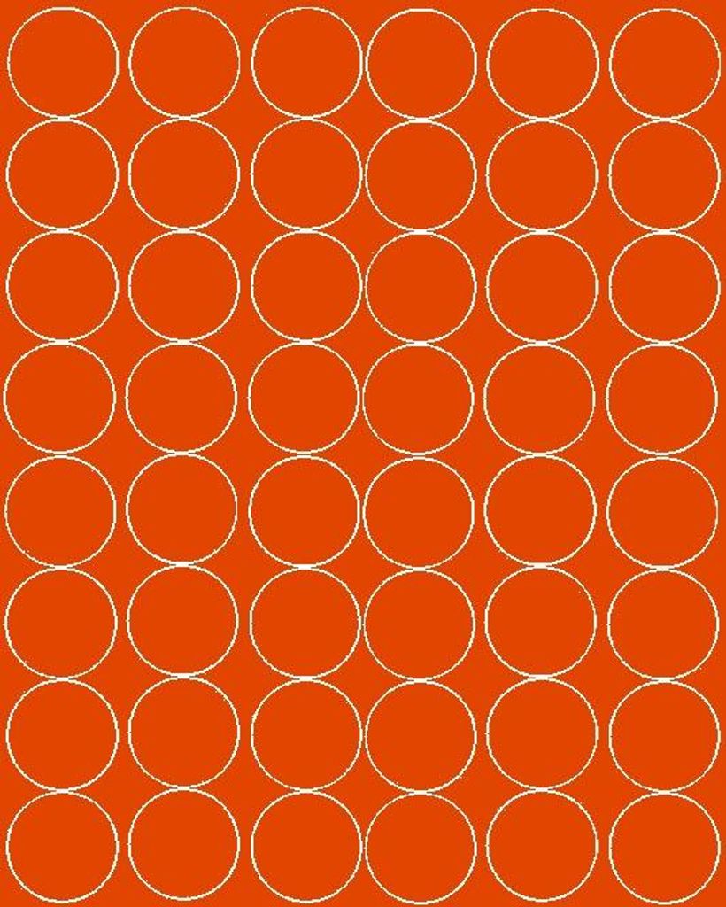 Runde Aufkleber, 6 cm Durchmesser, 48 Stück, orange matt