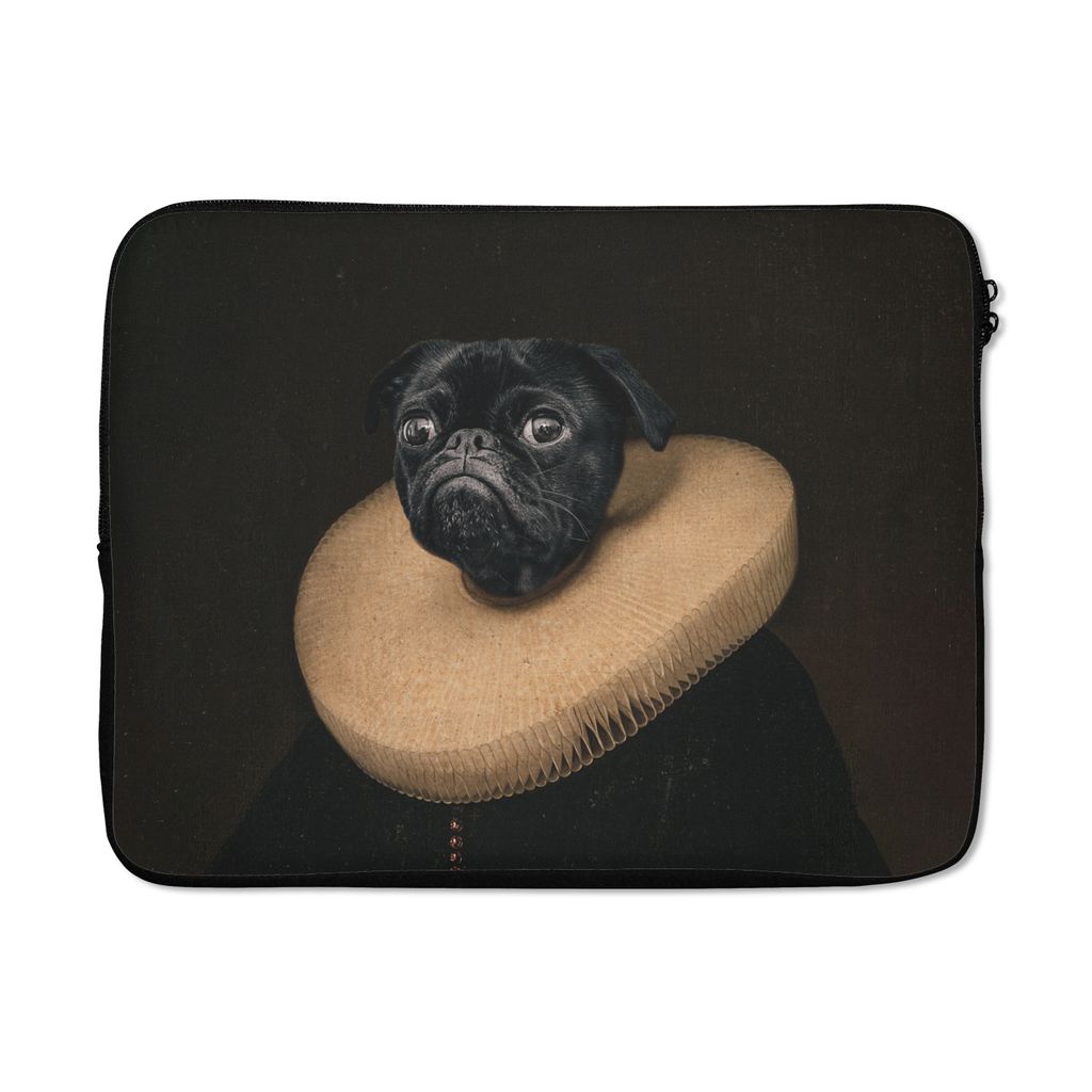 MuchoWow® Laptop Hülle 17 Zoll Laptoptasche Hund - Gemälde Produktbild 