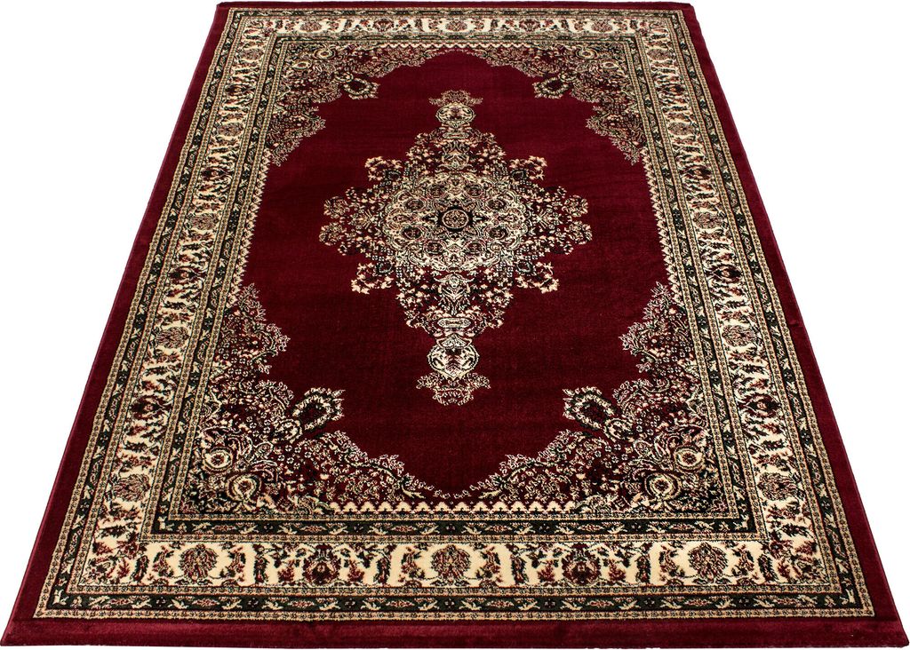 Orient Teppich Wohnzimmer Rot 160x230 Rechteck modern oder klassisch Orientalisches Design aus Polypropylen