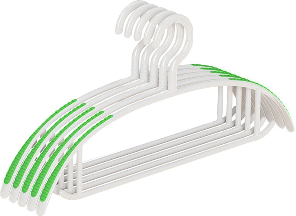 5 Stück Kleiderbügel, rutschfestes Design, dicke, große Struktur, hohe Tragfähigkeit, kratzfest, nahtlos, keine Verformung, nass und trocken, H...