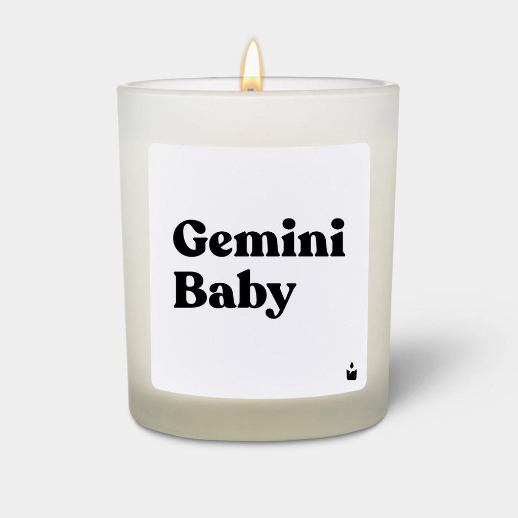 ChattyCandles Duftkerze Weiss Woody Gemini Baby