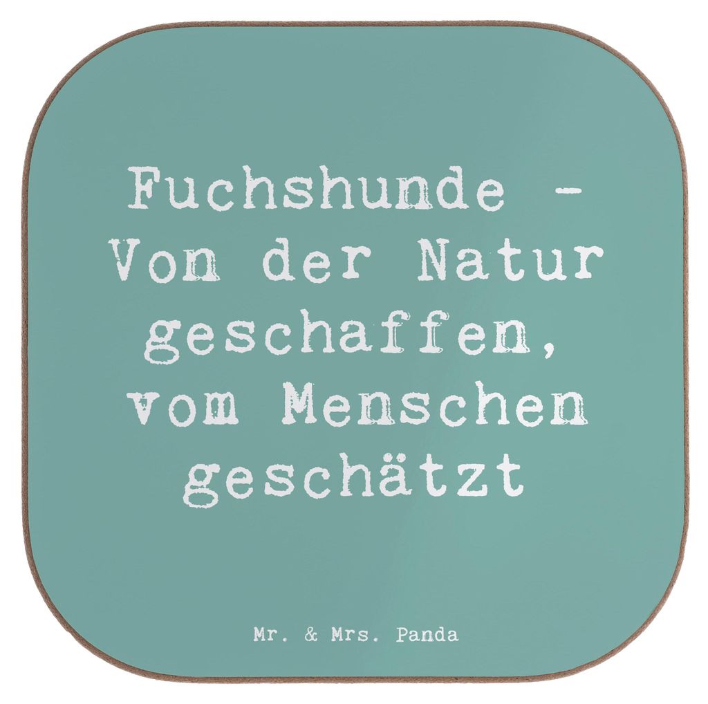 Mr. & Mrs. Panda Tischuntersetzer Spruch Fuchshunde Liebe - Meeresbrise - Geschenk, Hunderasse, Magie, Coaster, Foxhound Charakter, Untersetzer Gla...