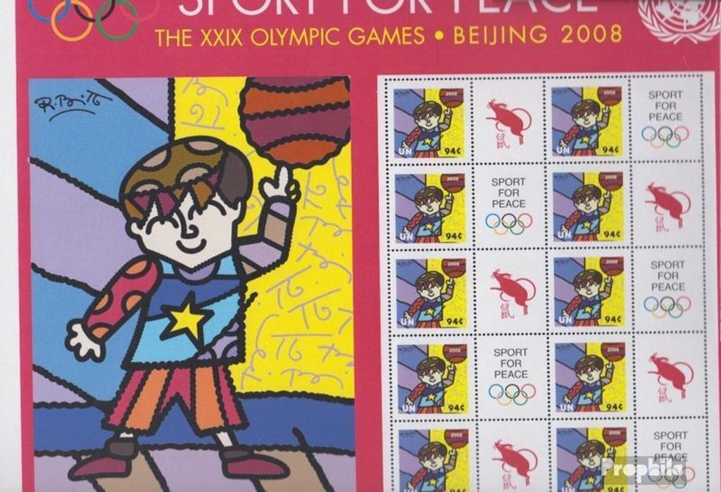 Briefmarken UNO - New York 2008 Mi 1102Klb Kleinbogen (kompl.Ausg.) postfrisch Olympische Sommerspiele