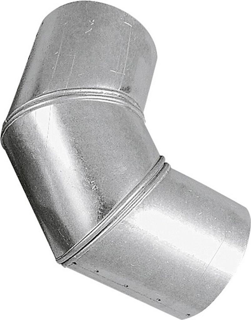 Bertrams 30710 Rauchrohr, Ofenrohr Bogen drehbar FAL 120 ø 0,6mm stark, silber/grau