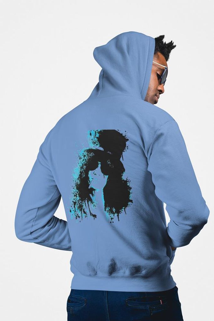 D&B Uni Hoodie ZIPZN00008 Slash Hellblau-Größe 2XL