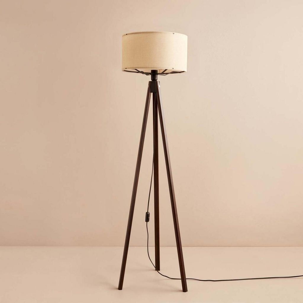Opviq, AYD-3450, Stehlampe, 100 % Stoff, Creme, 21 x 21 x 140 cm