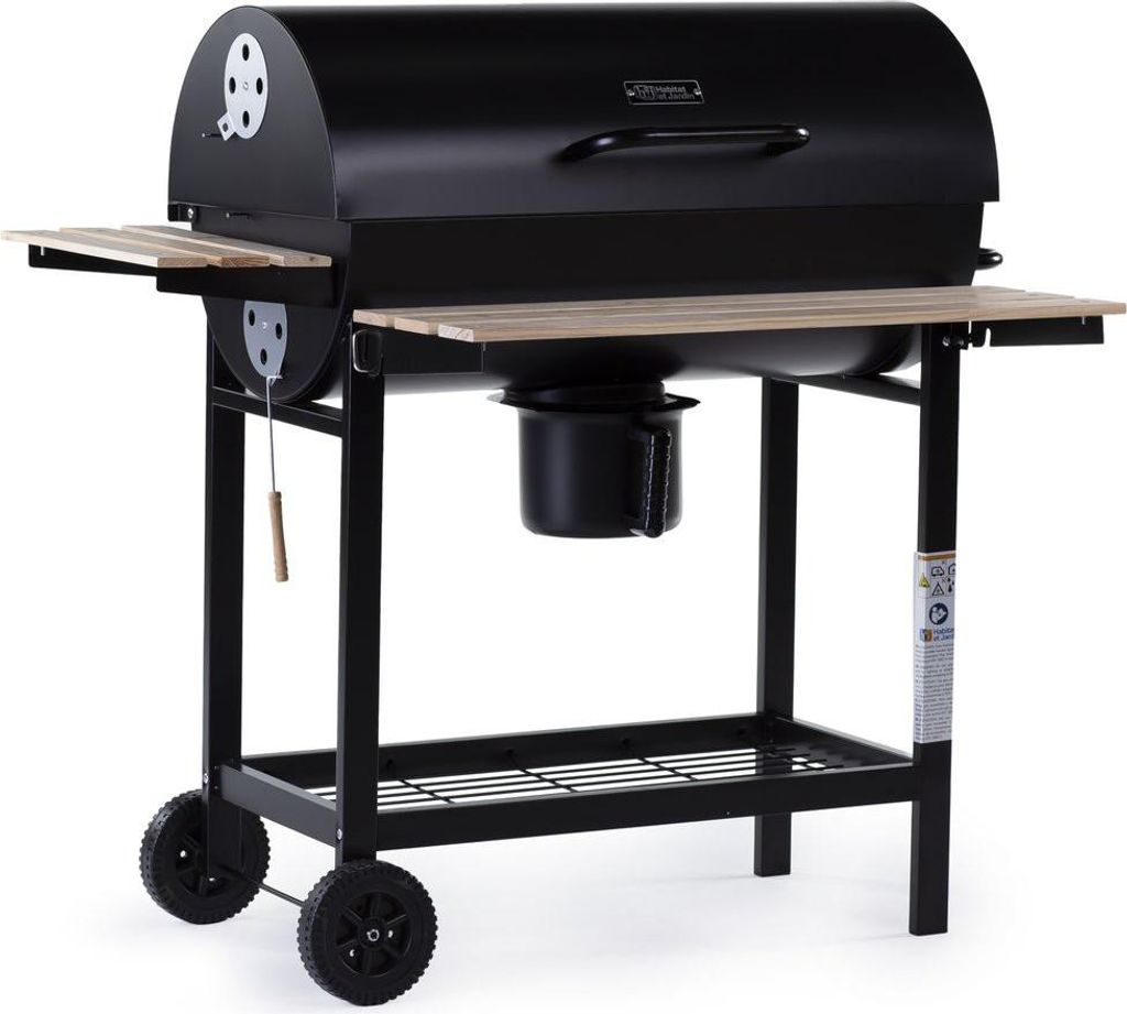 Holzkohlegrill XXL "King" - 95 x 63 x 105 cm - Schwarz