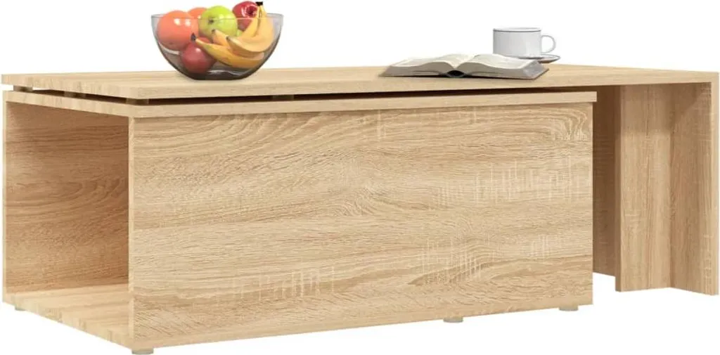 Tavolino in rovere Sonoma 150x50x35 cm materiale a base di legno - 5