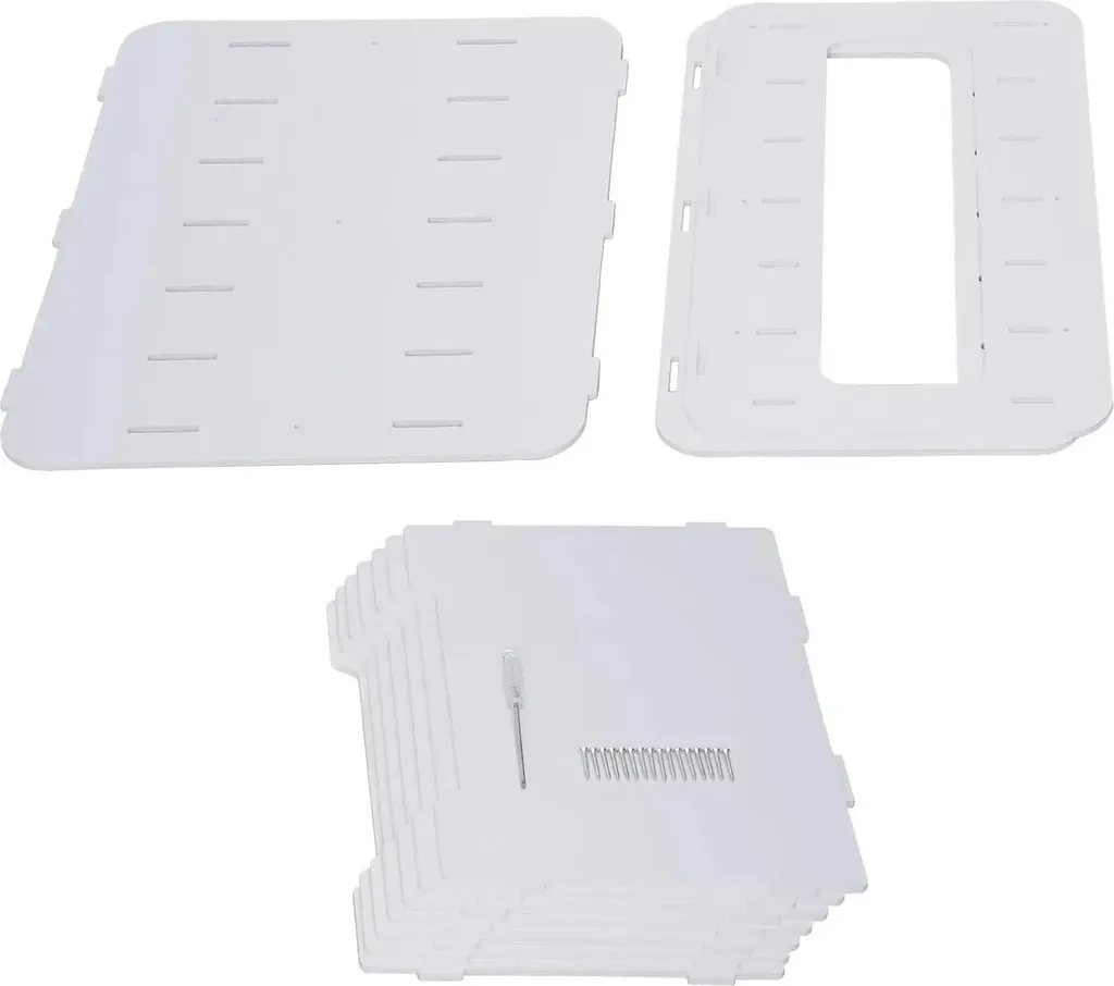 Rangement de bureau 7 compartiments PVC blanc robuste et facile à monter - 6