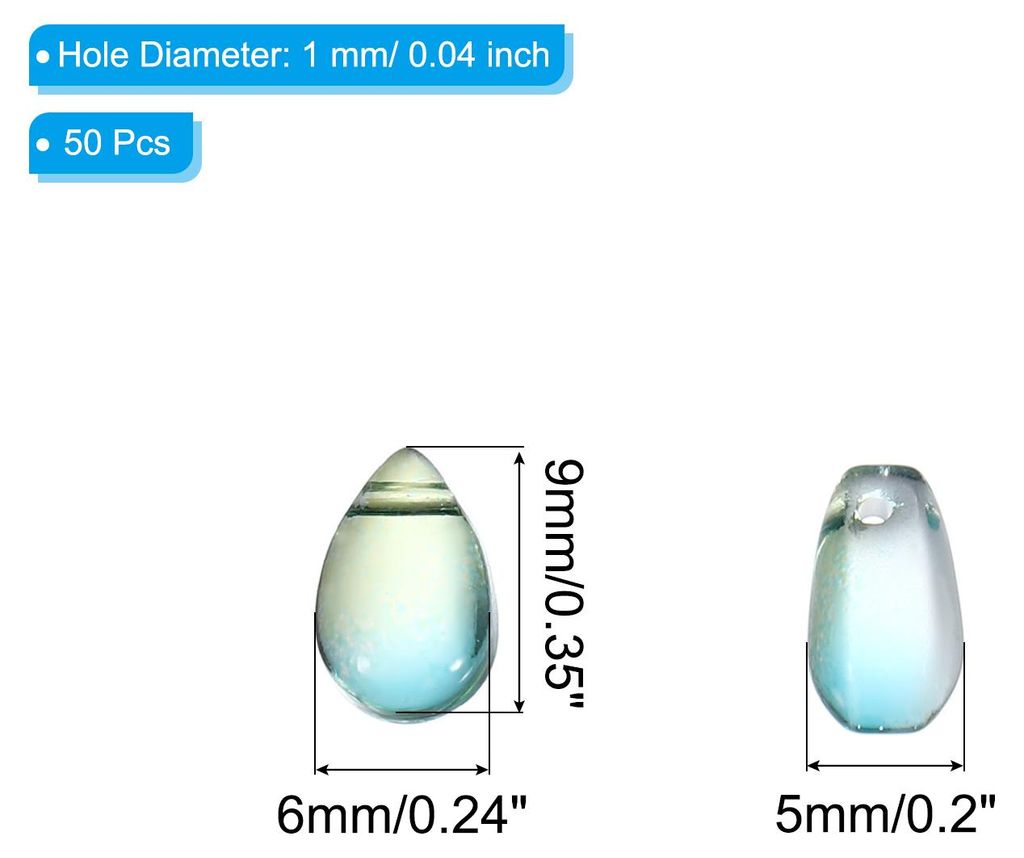 Tropfen Kristall Tschechische Glas Perlen 50Stk B?hmen Kristall Perlen Vielseitig Klar Regentropfen Kristall Perlen fš¹r Mosaike Basteln Schmuck ...