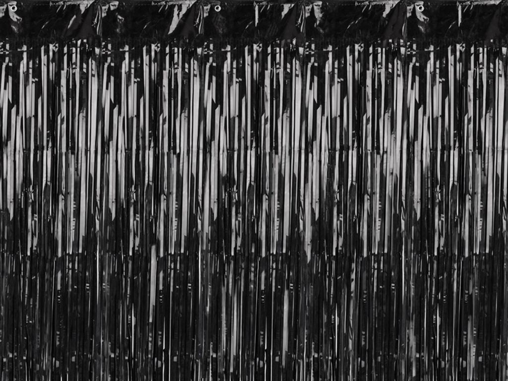 PartyDeco Partyvorhang, schwarz, 90x250cm, Dekoration, Produktbild 