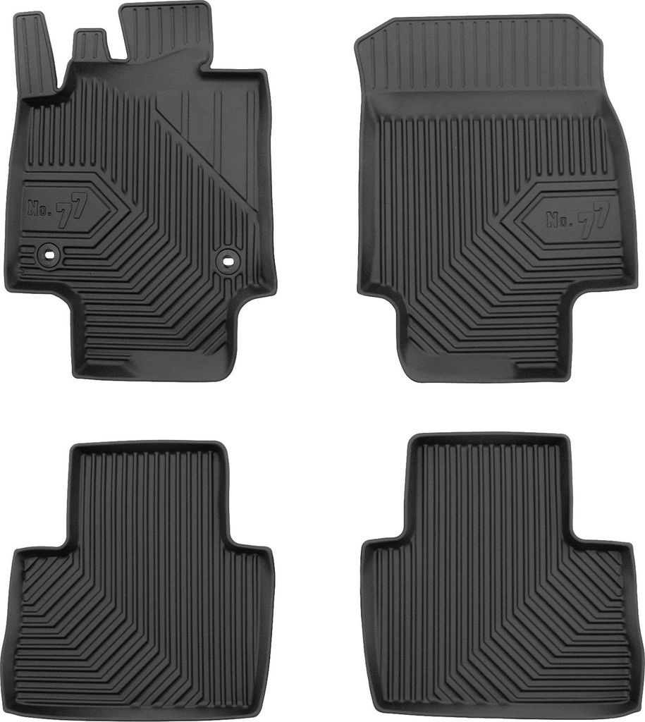 Fußmatten Gummimatten für Toyota RAV4 V 2019-25 Schaltgetriebe TPE Schwarz 4 tlg