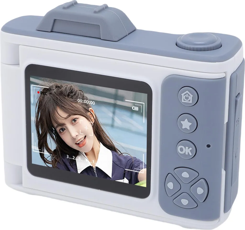 Fotocamera digitale 66MP 2,5K 16x zoom 2,4 pollici LED fill light 180° flip screen video selfie Scheda di memoria da 32G - 4