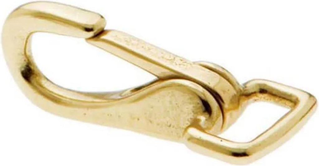 Hispano Hipica Pessoa Hook Karabinerhaken Flach Passgolden Golden 2 mm Golden 2 mm