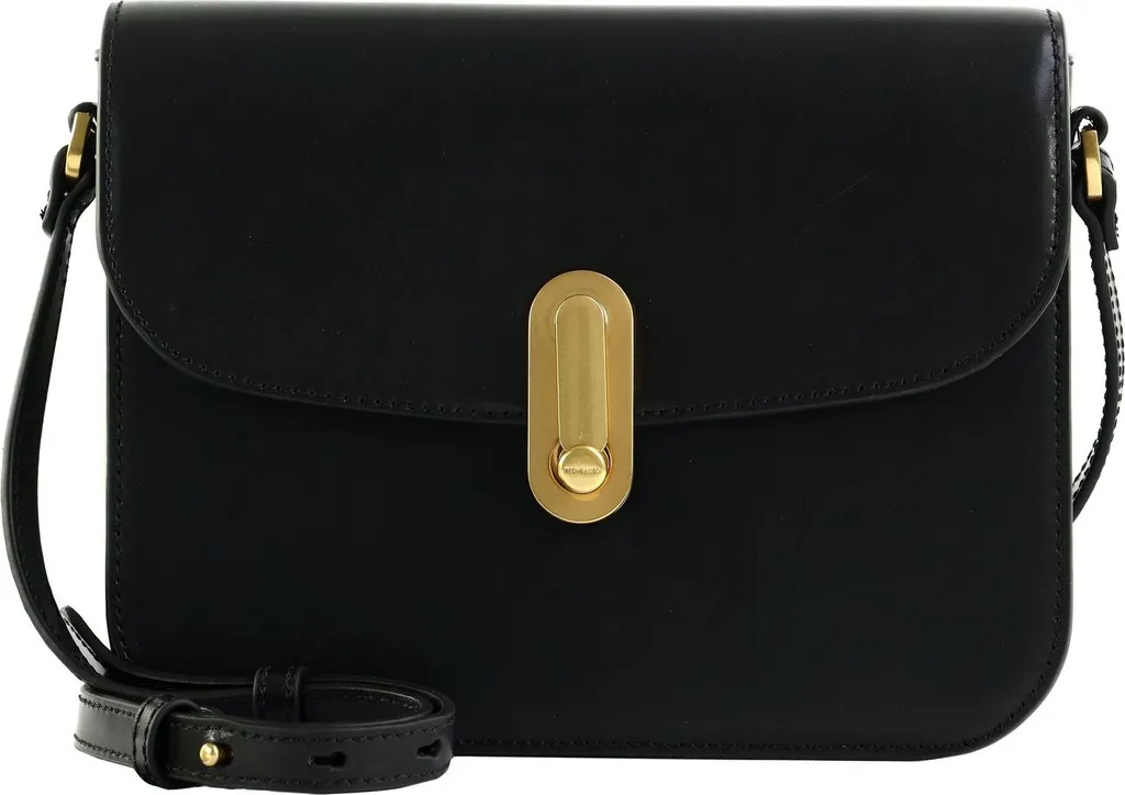 Sac Sacoche Satchel Kkayli Ted Baker en Cuir Noir Brillant avec Rabat