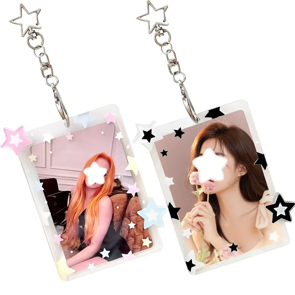 Porte-carte photo K-Pop étoile en acrylique transparent pour photocard