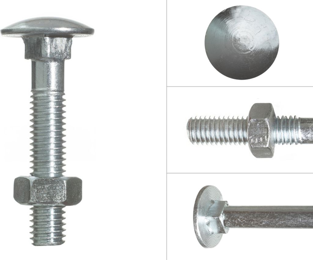 Schlossschrauben Verzinkt M8 x 40 mm - 200 Stück