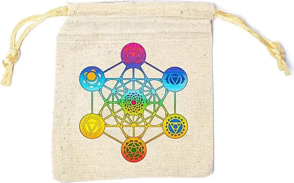 Pochette en Coton Cube de Métatron 10x11cm - Lot de 10 Sachets Sacs