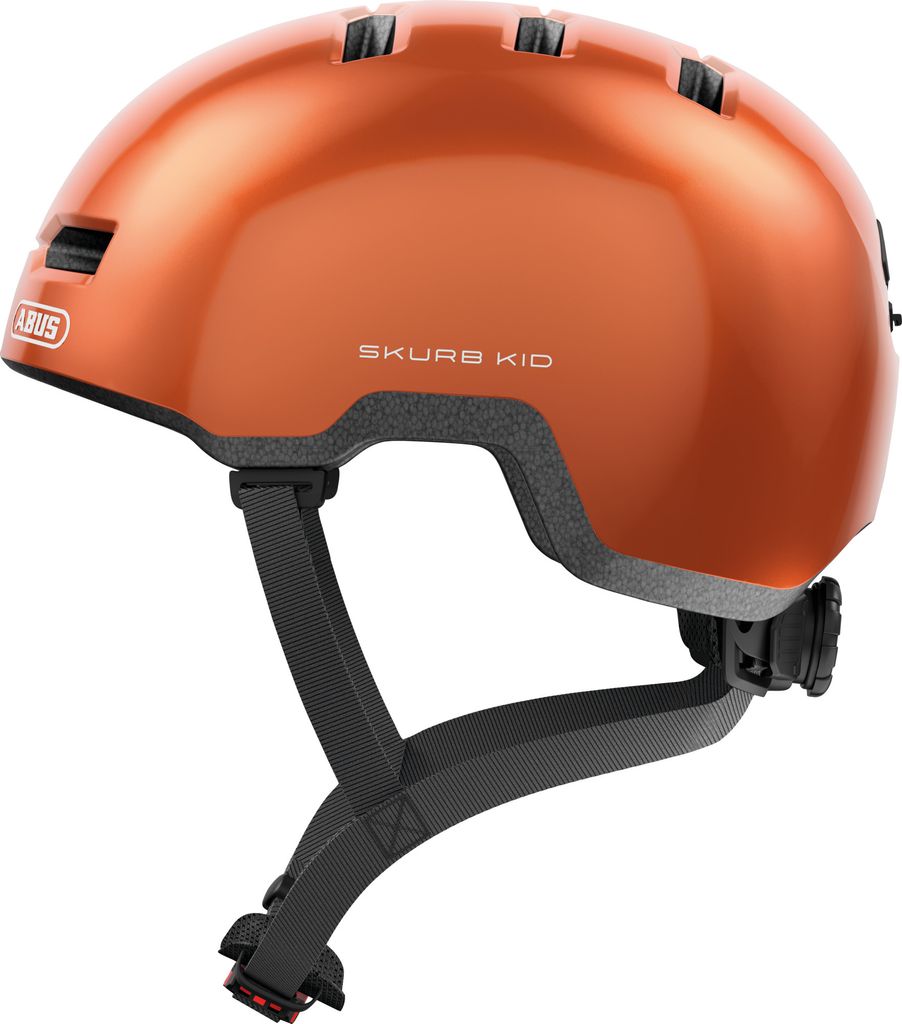 ABUS Kinderhelm Skurb Kid - robuster Fahrradhelm im Skater-Look mit Platz für einen Zopf und vielfältigen Designs - für Mädchen und Jungen - Or...