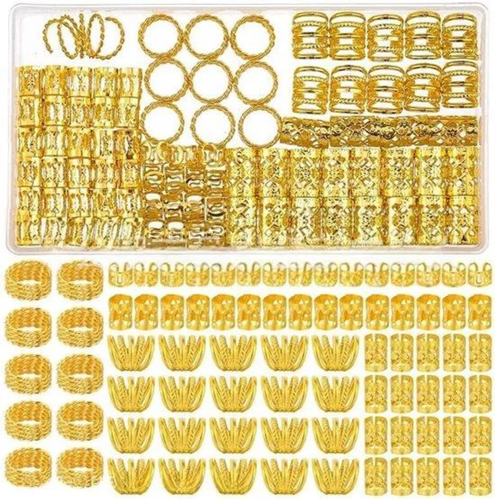 Bijoux de cheveux viking dorés : 110 accessoires pour dreadlocks chic