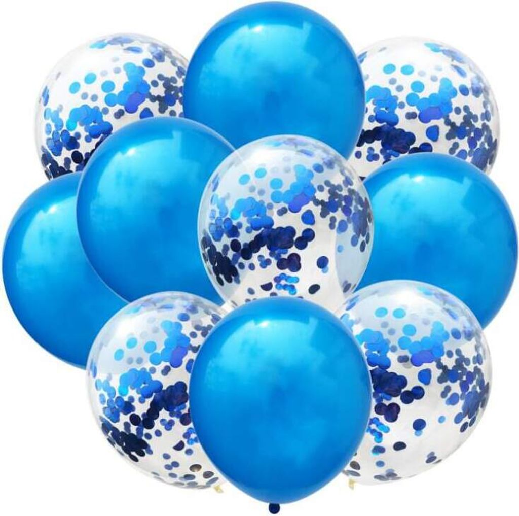 Oblique Unique Konfetti Luftballon Set 10 Stk. Geburtstag Produktbild 1