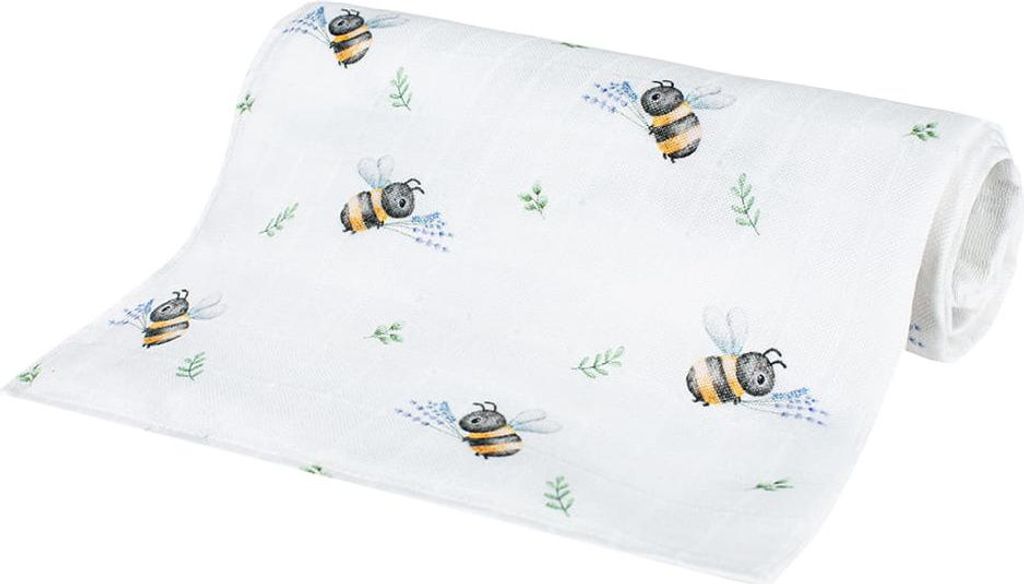 Bocioland Bambuswindel 40x40 cm mit Bienenmuster Produktbild 