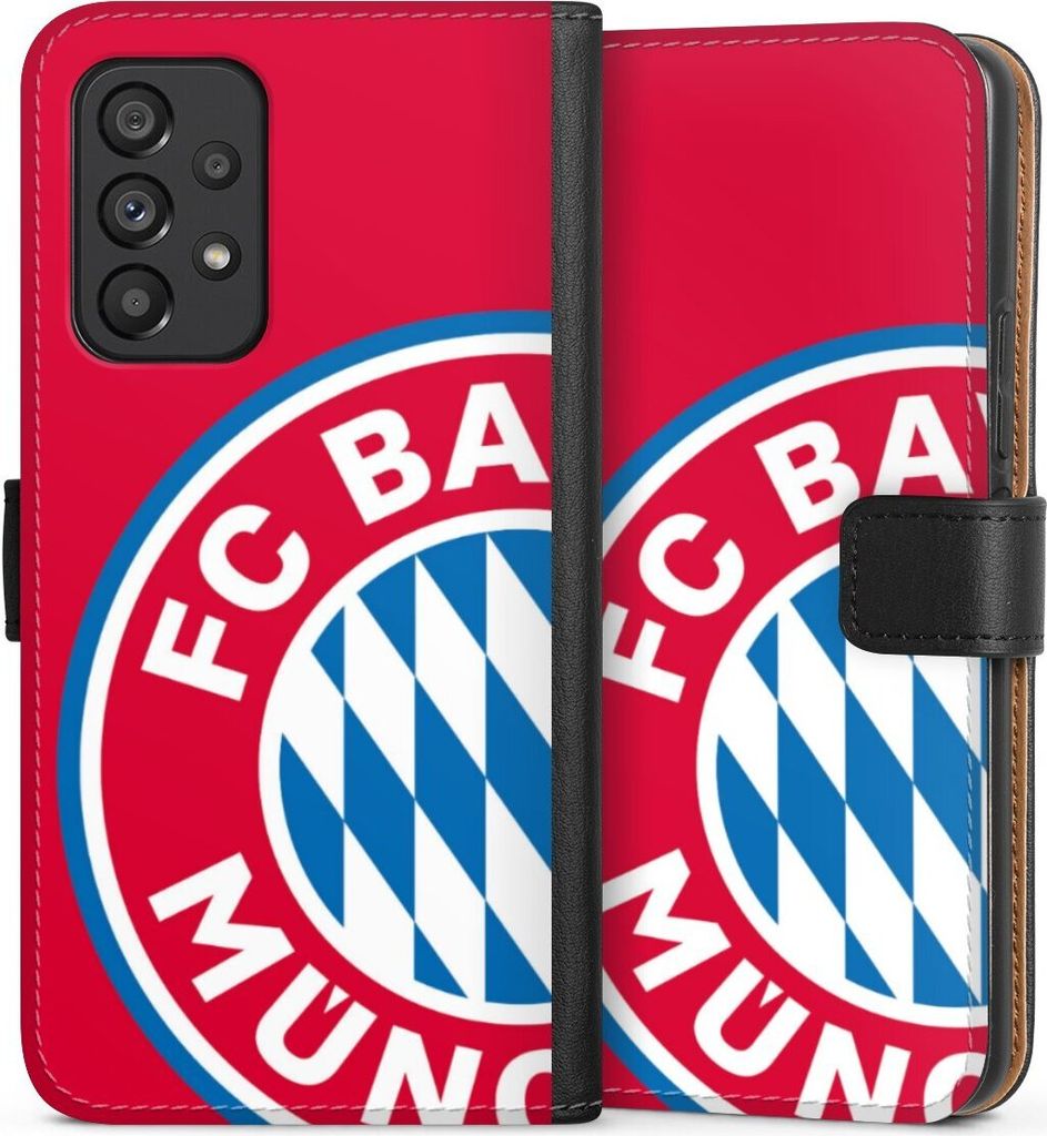 DeinDesign Klapphülle für Samsung Galaxy A53 5G Handytasche Lederhülle Tasche FC Bayern München FCB Offizielles Lizenzprodukt
